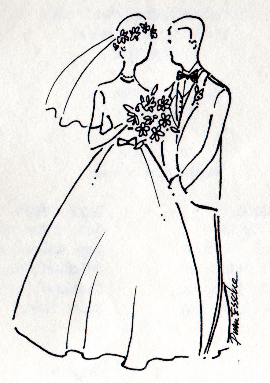 Свадебный марш рисунок карандашом